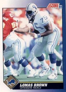 Lomas Brown Detroit Lions 1991 Score NFL #106
